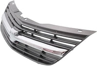 Front Grille Assembly Painted Dark Gray Shell And Insert With Chrome Center Bar Direct Replacement Compatible With 2000-2004 Chevrolet Impala GM1200428 10289769