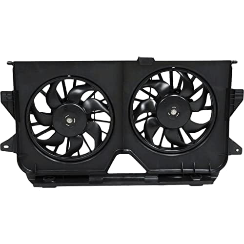 Front Dual Fan Assembly Direct Replacement Compatible with 2005-2007 Chrysler Town & Country/Caravan/Grand CH3115145 4677695AB