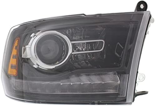 Set Of 2 Front Headlight Assembly With Black Interior Right Passenger & Left Driver Side Direct Replacement Compatible With 2014-2015 Ram 1500 2500 3500 CH2503245 CH2502245 68093220AB