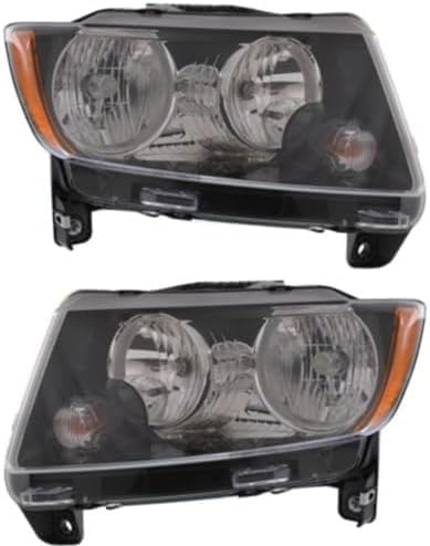 Set Of 2 Front Headlight Assembly Right Passenger & Left Driver Side Direct Replacement Compatible With 2013-2017 Jeep Compass CH2503246 CH2502246 68171214AC 68171215AC Visit the AUTOS PARTS PLUS Store
