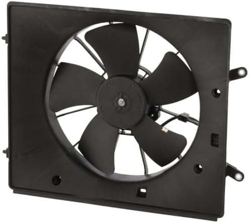 Front Radiator Single Fan Assembly Left Driver Side Direct Replacement Compatible with 2001-2006 Acura MDX / 2003-2007 Honda Pilot AC3115105 19015PGKA01 19015RDJA01