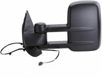 Front Power Towing Mirror Manual Folding Textured Right Passenger Side Direct Replacement Compatible With 2007-2013 Chevrolet Silverado/GMC Sierra 1500 2500HD 3500HD GM1322113