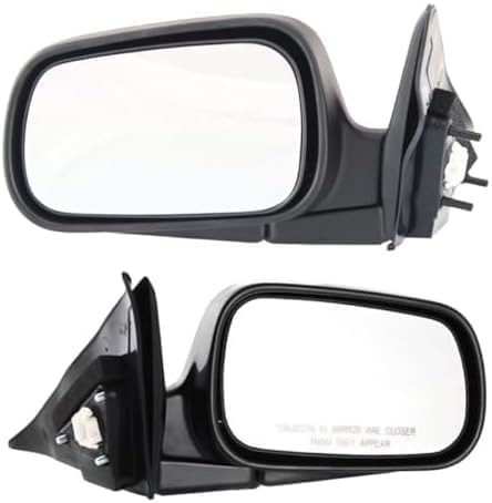 Set Of 2 Front Power Mirror Manual Folding Non-Heated Primed Right Passenger & Left Driver Side Direct Replacement Compatible With 1994-1997 Honda Accord HO1320111 HO1321111