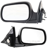 Set Of 2 Front Power Mirror Manual Folding Non-Heated Primed Right Passenger & Left Driver Side Direct Replacement Compatible With 1994-1997 Honda Accord HO1320111 HO1321111