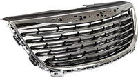Front Grille Assembly Plastic Chrome Shell With Textured Insert Direct Replacement Compatible With 2011-2016 Chrysler Town & Country CH1200350 68100692AB