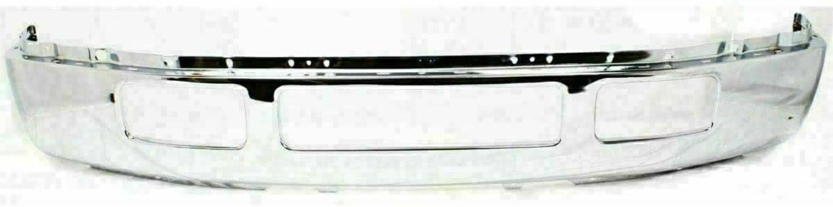 AUTOS PARTS PLUS Front Bumper Chrome Steel + Grille + Lower Valance Textured Direct Replacement Compatible With 2005-2007 Ford F-Series Super Duty / 2005 Excursion FO1200456 FO1002392 FO1095219