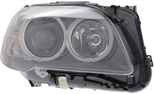 Front Headlight Assembly Halogen Right Passenger Side Direct Replacement Compatible With 2011-2013 BMW 5-Series BM2503174 63117203244
