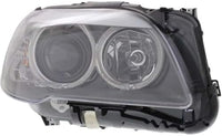 Front Headlight Assembly Halogen Right Passenger Side Direct Replacement Compatible With 2011-2013 BMW 5-Series BM2503174 63117203244