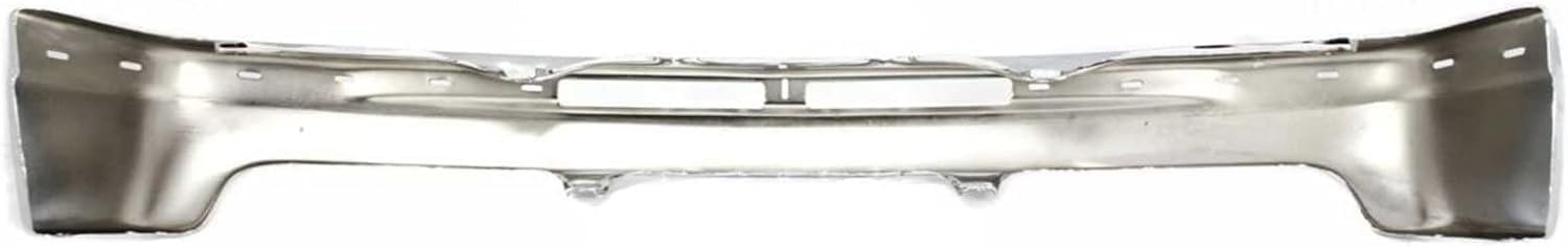 Front Bumper Chrome Steel Without Bracket + Upper Cover Direct Replacement Compatible With 1999-2002 Chevrolet Silverado 1500 2500/2000-2006 Tahoe/Suburban GM1002376 GM1051103