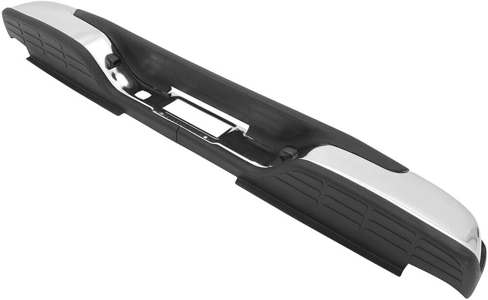 Rear Bumper Chrome Steel Fleetside Bed With Pad Provision & Mounting Bracket Direct Replacement Compatible With 2001-2006 Chevrolet Silverado/GMC Sierra 2500HD 3500 GM1103129
