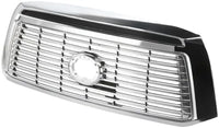 Front Grille Assembly Chrome Shell With Satin Nickel Insert Plastic Direct Replacement Compatible With 2010-2013 Toyota Tundra TO1200338 531000C250