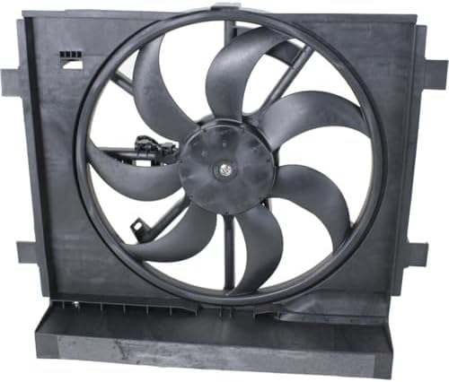 Front Radiator Fan Assembly Plastic Direct Replacement Compatible with 2013-2019 Nissan Sentra NI3115146 214819AM0A