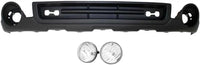 Front Bumper Lower Valance Air Deflector Textured + Fog Lamps Assembly Left Driver & Right Passenger Side Direct Replacement Compatible With 2007-2013 GMC Sierra 1500 GM1015100