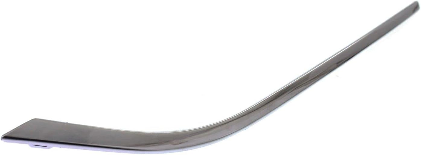 Front Bumper Molding Chrome Left Driver Side Direct Replacement Compatible With 2012-2015 Volkswagen Passat VW1046107 5618531012ZZ