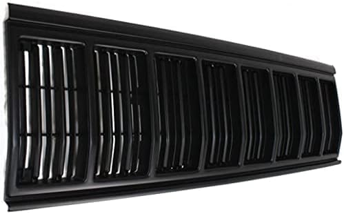 Front Grille Primed Shell And Insert Plastic Direct Replacement Compatible With 1991-1996 Jeep Cherokee CH1200176 55034046