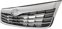 Front Grille Assembly Chrome Shell With Painted Silver Insert Plastic Direct Replacement Compatible With 2011-2013 Subaru Forester SU1200149 91121SC040