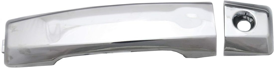 Front Exterior Door Handle Chrome with Cap Left Driver Side Direct Replacement Compatible with 2004-2018 Nissan Titan / 2016-2018 Titan FDH010267 80640ZC00A 80647ZC00A