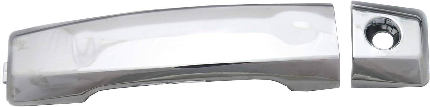 Front Exterior Door Handle Chrome with Cap Left Driver Side Direct Replacement Compatible with 2004-2018 Nissan Titan / 2016-2018 Titan FDH010267 80640ZC00A 80647ZC00A
