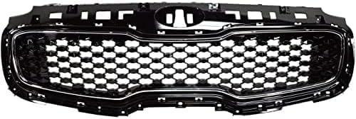 Front Grille Primed Shell And Insert Plastic With Chrome Molding Direct Replacement Compatible With 2017-2019 Kia Sportage KI1200190 86350D9010