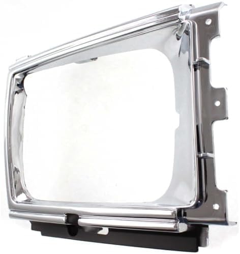 Set Of 2 Front Headlight Door Bezel Chrome Plastic Right Passenger & Left Driver Side Direct Replacement Compatible With 1984-1986 Toyota 4Runner / Pickup TO2513102 TO2512102