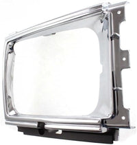 Set Of 2 Front Headlight Door Bezel Chrome Plastic Right Passenger & Left Driver Side Direct Replacement Compatible With 1984-1986 Toyota 4Runner / Pickup TO2513102 TO2512102