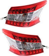Set Of 2 Tail Light Outer Assembly Left Driver & Right Passenger Side Direct Replacement Compatible With 2013-2015 Nissan Sentra NI2805100 NI2804100 265503SG0A 265553SG0A