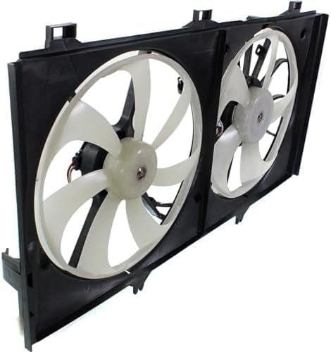 Front Radiator Dual Fan Assembly Plastic Direct Replacement Compatible with 2005-2018 Toyota Avalon / 2009-2016 Venza / 2007-2017 Camry / 2007-2018 Lexus ES350 LX3115113