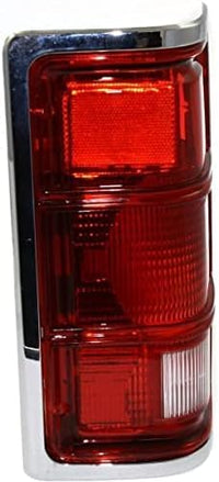 Set OF 2 Tail Light Lens And Housing With Chrome Outer Trim Right Passenger & Left Driver Side Direct Replacement Compatible With 1987-1996 Dodge Dakota CH2800110 CH2801110 4482577