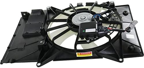 Front Radiator Single Fan Assembly Plastic Direct Replacement Compatible with 2016-2022 Mazda CX-3 MA3115166 PEHH15025