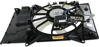 Front Radiator Single Fan Assembly Plastic Direct Replacement Compatible with 2016-2022 Mazda CX-3 MA3115166 PEHH15025