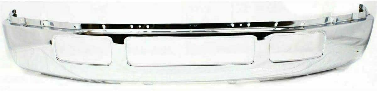 Front Bumper Chrome + Upper Cover Primed + Lower Valance Textured Direct Replacement Compatible With 2005-2007 Ford F-Series FO1002392 FO1095219 FO1057292 5C3Z17757BA 5C3Z17626AAA
