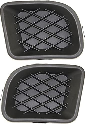 Set Of 2 Front Fog Light Cover Plastic Right Passenger & Left Driver Side Direct Replacement Compatible With 2006-2010 Chrysler PT Cruiser CH1039117 CH1038117 5116214AB 5116215AB