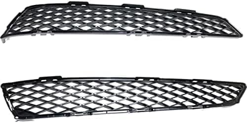 Set Of 2 Front Bumper Grille Mesh Primed Right Passenger & Left Driver Side Direct Replacement Compatible With 2010-2013 Acura MDX AC1039110 AC1038110 71102STXA00 71107STXA00