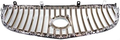 Front Grille Chrome Shell And Insert Plastic Direct Replacement Compatible With 2008-2009 Buick Allure/LaCrosse GM1200618 15889923