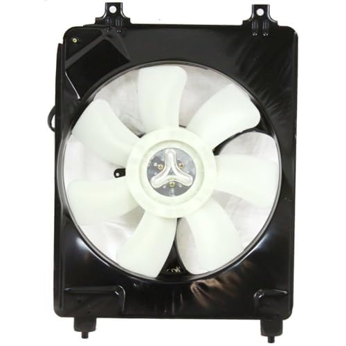 Front Radiator Left Driver + AC Condenser Fan Assembly Right Passenger Side Direct Replacement Compatible with 2006-2011 Honda Civic HO3115129 HO3110115 38616RNAA01 19015RNAA01