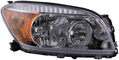 Set Of 2 Front Head Light Assembly Lens And Housing Plastic Left Driver & Right Passenger Side Direct Replacement Compatible With 2006-2008 Toyota RAV4 TO2518106 TO2519106