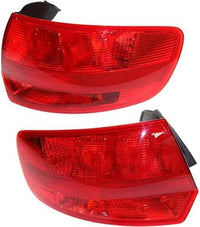 Set Of 2 Tail Light Outer Lens And Housing Right Passenger & Left Driver Side Direct Replacement Compatible With 2006-2008 Audi A3 / Quattro AU2801108 AU2800108 8P4945095H 8P4945096H