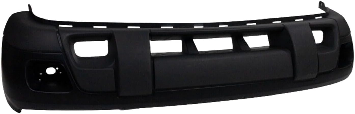 Front Bumper Cover Top Primed & Bottom Textured With Fog Light Holes Direct Replacement Compatible With 2002-2007 Chevrolet Trailblazer GM1000639 88937047