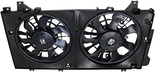 Front Cooling Dual Fan Assembly Plastic Direct Replacement Compatible with 2014-2018 Mazda 3 MA3115161 PE2015025