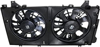 Front Cooling Dual Fan Assembly Plastic Direct Replacement Compatible with 2014-2018 Mazda 3 MA3115161 PE2015025
