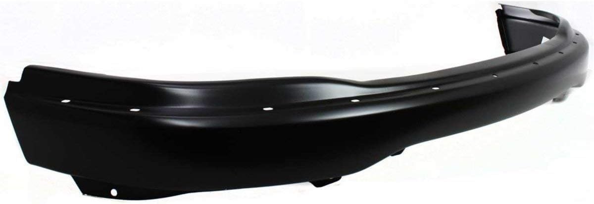 Front Bumper Primed Steel With Pad Holes Direct Replacement Compatible With 1999-2002 Ford Expedition / 1999-2004 F-150 FO1002357 YL3Z17757CAA