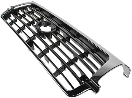 Front Grille Assembly Chrome Shell With Painted Dark Argent Insert Direct Replacement Compatible With 1995-1997 Toyota Land Cruiser TO1200207 5310160130