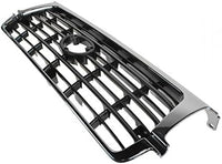 Front Grille Assembly Chrome Shell With Painted Dark Argent Insert Direct Replacement Compatible With 1995-1997 Toyota Land Cruiser TO1200207 5310160130