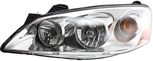 Set Of 2 Front Head Light Assembly Plastic Left Driver & Right Passenger Side Direct Replacement Compatible With 2005-2010 Pontiac G6 GM2503255 GM2502255 20821144 20821143