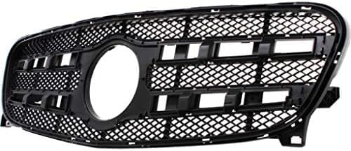 Front Grille Assembly Prime Shell And Insert Plastic Direct Replacement Compatible With 2015-2017 Mercedes Benz GLA250 MB1200188 1568801200