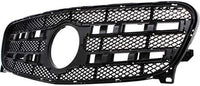 Front Grille Assembly Prime Shell And Insert Plastic Direct Replacement Compatible With 2015-2017 Mercedes Benz GLA250 MB1200188 1568801200