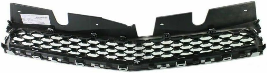 Front Grille Chrome Shell With Primed Insert Direct Replacement Compatible With 2010-2015 Chevrolet Equinox GM1200622 25798744