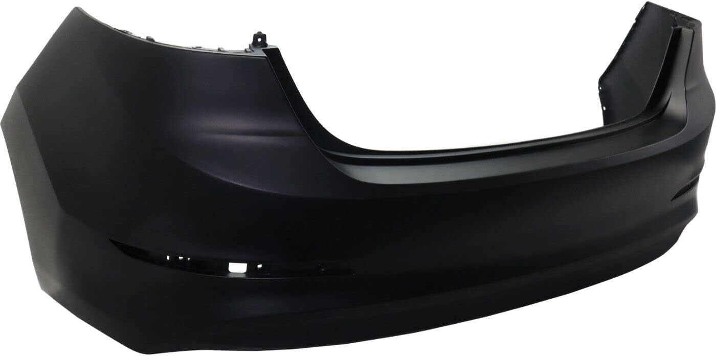 Rear Bumper Cover Primed + Lower Valance Textured Plastic Direct Replacement Compatible With Hyundai Elantra 2017-2018 HY1100223 HY1195118 86611F2000 86612F2000