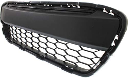 Front Bumper Grille Textured Gray Plastic Direct Replacement Compatible With 2012-2013 Honda Civic HO1036111 71105TS8A01
