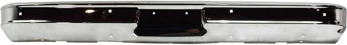 Front Bumper Chrome Steel Without Impact Strip Holes Direct Replacement Compatible With 1973-1980 Chevrolet & GMC C/K Series Full Size Pickup GM1002257 6272560